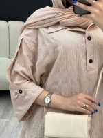 شومیز سه دکمه آستین پاگن کد 4923 - تصویر 15