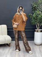شومیز سه دکمه آستین پاگن کد 4923 - تصویر 11