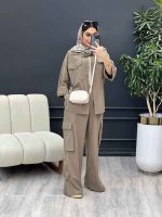 ست مانتو و شلوار دو جیب پیله کد 4940 - تصویر 13