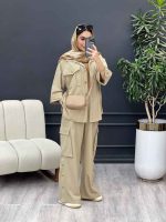 ست مانتو و شلوار دو جیب پیله کد 4940 - تصویر 11