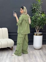 ست مانتو و شلوار دو جیب پیله کد 4940 - تصویر 22