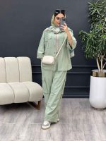 ست مانتو و شلوار دو جیب پیله کد 4940 - تصویر 19