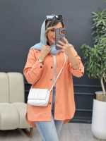 مانتو دو جیب زاپ دار لونا کد 4949 - تصویر 2