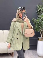 مانتو چهار دکمه دو جیب رویال کد 4939 - تصویر 10