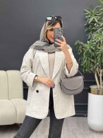 مانتو چهار دکمه دو جیب رویال کد 4939 - تصویر 11