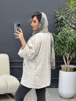 مانتو چهار دکمه دو جیب رویال کد 4939 - تصویر 13