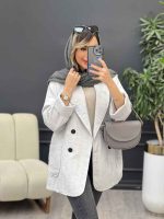 مانتو چهار دکمه دو جیب رویال کد 4939 - تصویر 9