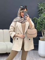 مانتو چهار دکمه دو جیب رویال کد 4939 - تصویر 3