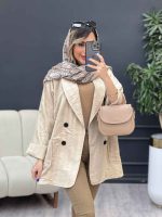مانتو چهار دکمه دو جیب رویال کد 4939 - تصویر 8