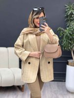 مانتو چهار دکمه دو جیب رویال کد 4939 - تصویر 7