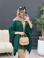 شومیز آستین کیمینو دکمه چوبی کد 4861 - تصویر 9
