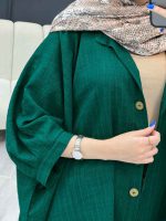 شومیز آستین کیمینو دکمه چوبی کد 4861 - تصویر 7