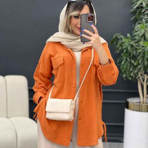 مانتو دو جیب پاکتی پایین بند کد 4932