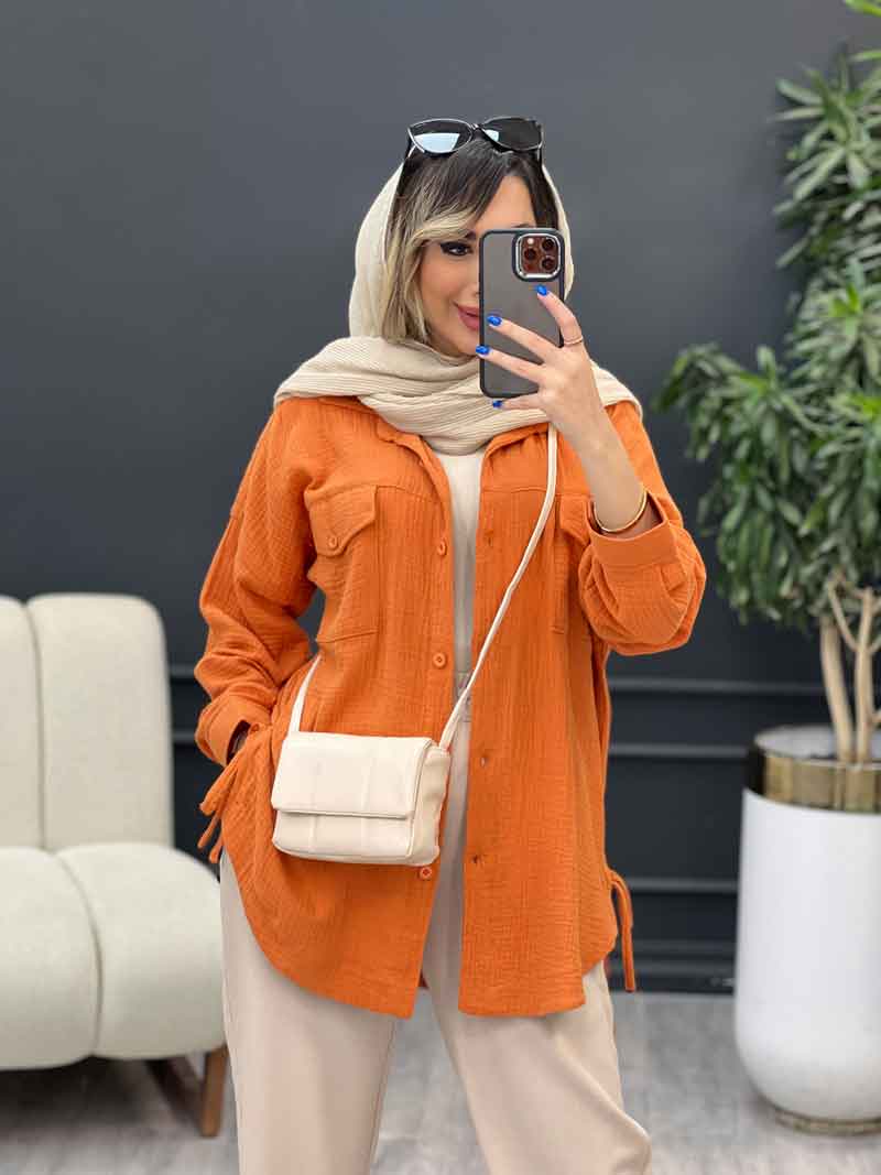 مانتو دو جیب پاکتی پایین بند کد 4932 مانتو دو جیب پاکتی پایین بند کد 4932