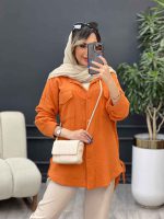 مانتو دو جیب پاکتی پایین بند کد 4932 - تصویر 20