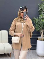 مانتو دو جیب پاکتی پایین بند کد 4932 - تصویر 17