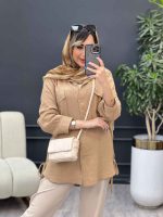 مانتو دو جیب پاکتی پایین بند کد 4932 - تصویر 12