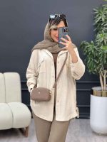 مانتو دو جیب پاکتی پایین بند کد 4932 - تصویر 9