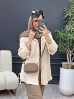 مانتو دو جیب پاکتی پایین بند کد 4932 - تصویر 3