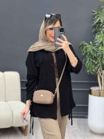 مانتو دو جیب پاکتی پایین بند کد 4932 - تصویر 6