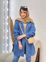 مانتو جین چهار جیب زاپ دار کد 4747 - تصویر 2