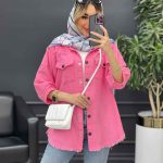 مانتو آستین پیله پایین ریش کد 4946