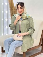 مانتو کتان دو جیب پرند کد 4950 - تصویر 16
