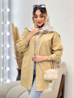 مانتو کتان دو جیب پرند کد 4950 - تصویر 6