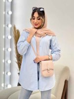 مانتو کتان دو جیب پرند کد 4950 - تصویر 12