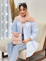 مانتو کتان دو جیب پرند کد 4950 - تصویر 21