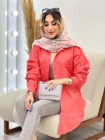 مانتو کتان دو جیب پرند کد 4950 - تصویر 19