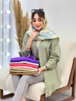 مانتو کتان دو جیب پرند کد 4950 - تصویر 26