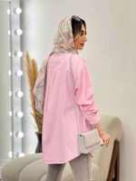 مانتو کتان دو جیب پرند کد 4950 - تصویر 22