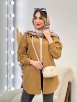 مانتو کتان دو جیب پرند کد 4950 - تصویر 2