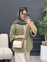 مانتو جیب پیله ریش دار کد 4947 - تصویر 5