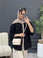 مانتو جیب پیله ریش دار کد 4947 - تصویر 3