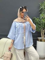 مانتو جیب پیله ریش دار کد 4947 - تصویر 12