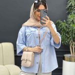 مانتو جیب پیله ریش دار کد 4947