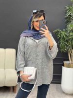 مانتو آستین پیله تک جیب کد 4931 - تصویر 4