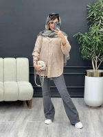 مانتو آستین پیله تک جیب کد 4931 - تصویر 6