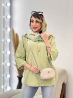 مانتو جلو بسته دو دکمه کد 4959 - تصویر 14