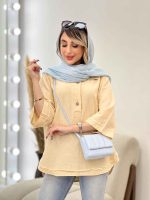 مانتو جلو بسته دو دکمه کد 4959 - تصویر 3