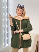 مانتو لینن رنگی دو جیب هانا کد 4937 - تصویر 2
