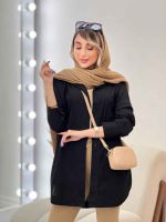 مانتو لینن رنگی دو جیب هانا کد 4937 - تصویر 8