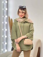 مانتو جلو بسته دو دکمه کد 4959 - تصویر 2