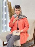 مانتو لینن رنگی دو جیب هانا کد 4937 - تصویر 18