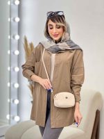 مانتو لینن رنگی دو جیب هانا کد 4937 - تصویر 17