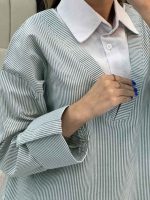 شومیز ترکیبی راه راه کد 4958 - تصویر 23