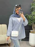 شومیز ترکیبی راه راه کد 4958 - تصویر 26