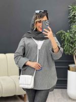 شومیز ترکیبی راه راه کد 4958 - تصویر 19